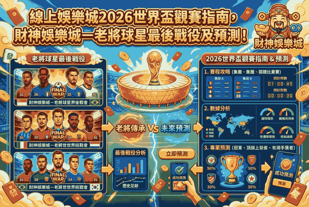 線上娛樂城2026世界盃觀賽指南， 財神娛樂城－老將球星最後戰役及預測！